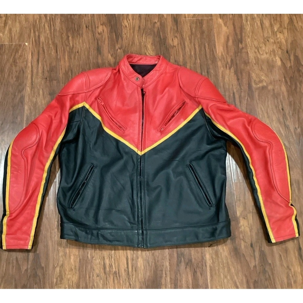 Vintage Men's Leather Moto Racing Jacket